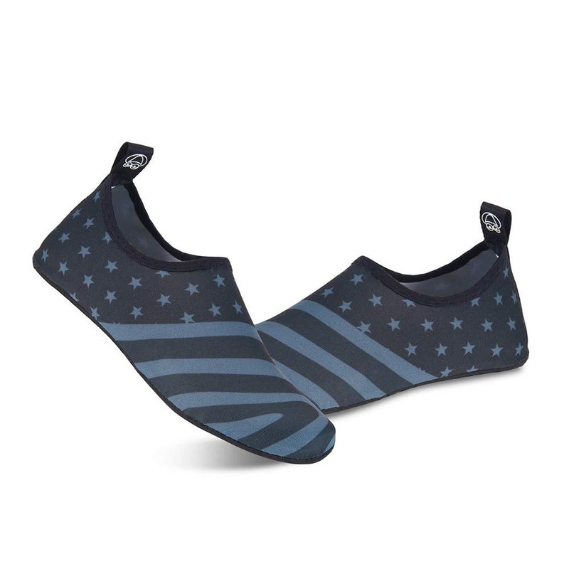 WateLves Womens and Mens Kids Water Shoes Barefoot Quick-Dry Aqua Socks for Beach Swim Surf Yoga Exercise (American Flag, XL) - Image 3